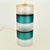 Murano, Venini & Co. Mid 20th Century Scandinavian Attributed to Venini Murano Glass Teal Clear Murano Table Lamp For Sale - Image 4 of 9