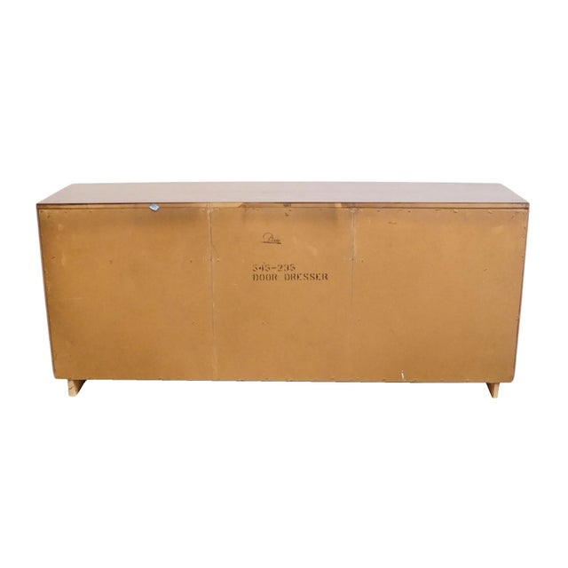 Dixie Furniture Solid Walnut Campaign Style 70" Triple Door Dresser 545-235 For Sale - Image 16 of 18