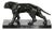 Jacques Limousin, French Art Deco Panther Patinated Sculpture, 1940s, Metal on Marble Base For Sale