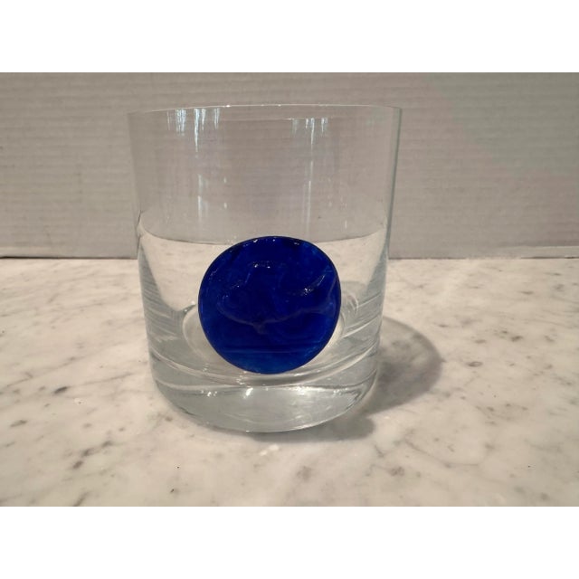 2020s Set of Eleven Lowball Glasses With Applied Fish Medallions For Sale - Image 5 of 5