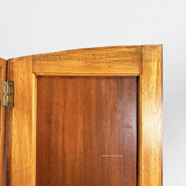 Italian Art Deco Style Wooden Wardrobe with Mirror and Shelves, 1930s For Sale - Image 15 of 18