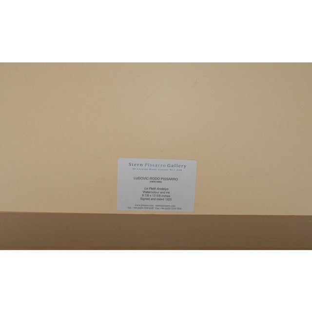 Early 20th Century Early 20th Century Ludovic-Rodo Pissarro - Le Petit Andelys, Watercolor For Sale - Image 5 of 6