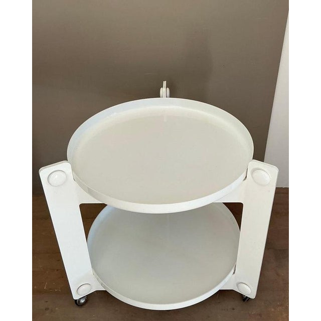 White Trolley by Luigi Massoni for Guzzini For Sale - Image 4 of 9