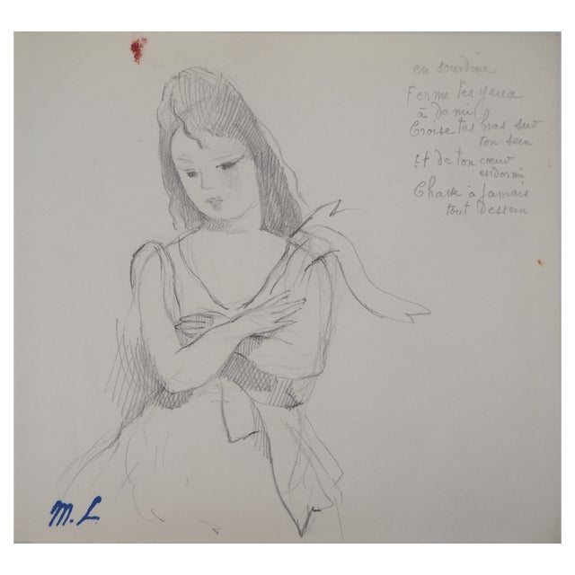 Marie Laurencin, Melancholy, Original Pencil Drawing For Sale