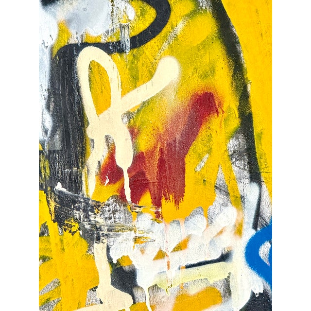 Abstract "It Happens at Midnight" Harrison Gilman Contemporary Abstract Mixed Media Painting For Sale - Image 3 of 12