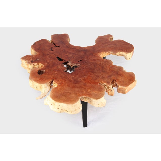 Contemporary Modern Lychee Living Edge Coffee Table 93 For Sale - Image 3 of 6