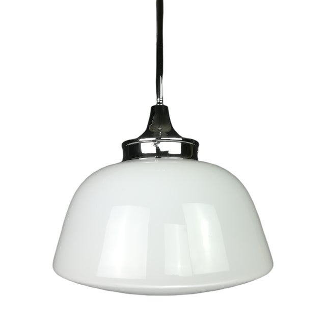 Bauhaus Opal Hanging Lamp For Sale