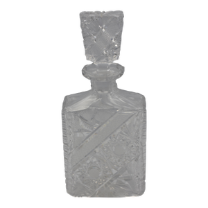 Circa 1901 Hand Cut American Brilliant Period Crystal Liquor Wine Decanter / Carafe