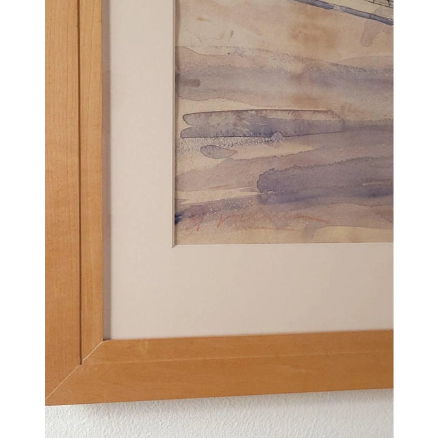 Realism Watercolor of an Italian Villa, Italy Circa 1980 For Sale - Image 3 of 7