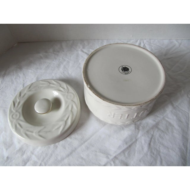 Vintage Ceramic Butter Crock With Flowers For Sale In Raleigh - Image 6 of 7