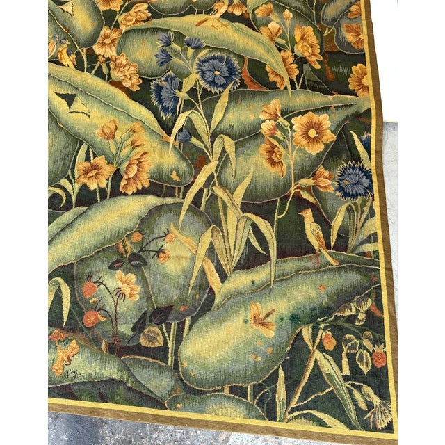 Arts & Crafts/ William Morris Style Verdure Tapestry Birds, Butterflies Foliage For Sale - Image 9 of 16