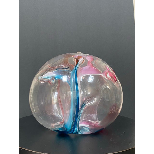 2000 Peter Bramhall Art Glass Orb For Sale - Image 4 of 12