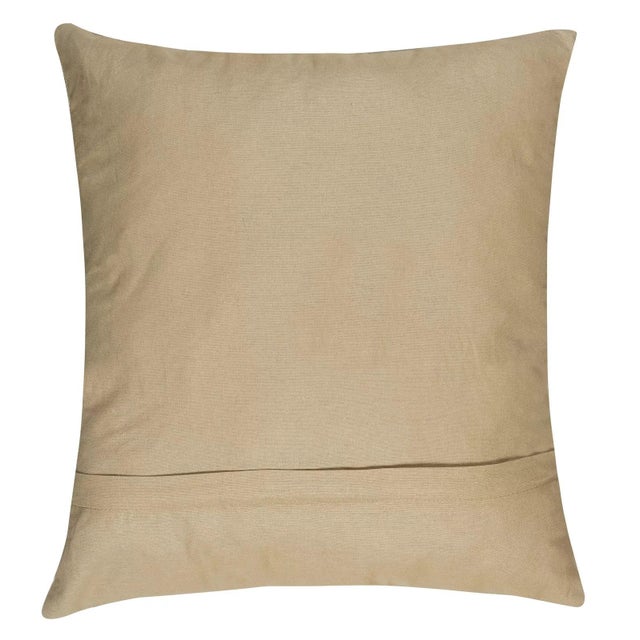 Contemporary 19"x21" 100% Silk Suzani Cushion Cover, Floral Hand Embroidery Uzbek Lace Pillow For Sale - Image 3 of 4