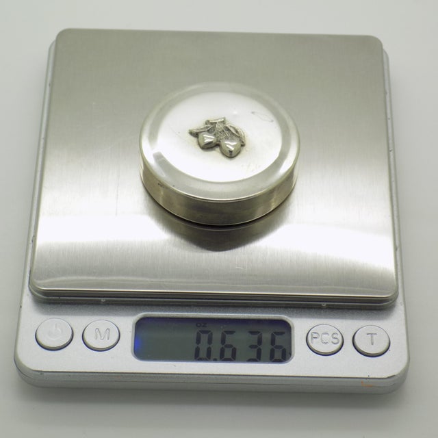 Vintage Italian Handmade 925 Sterling Silver Pill Snuff Trinket Box, Alessandria, 1970s For Sale - Image 12 of 17