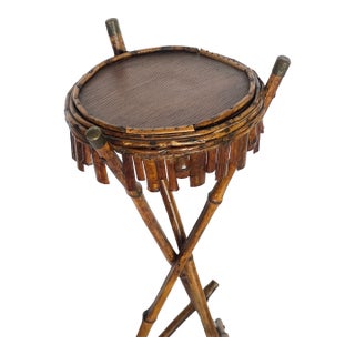 Antique French Tortoiseshell Bamboo Plant Stand, c.1900 For Sale