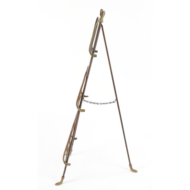 Early 20th Century Brass Tripod Tier Magazine Rack For Sale In New York - Image 6 of 8