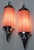 1940s Vintage Skyscraper Art Deco Light Old Lamp Wall Sconces Fixture Nickel Brass & Pink Glass Rod Ship Light - Pair For Sale - Image 5 of 5