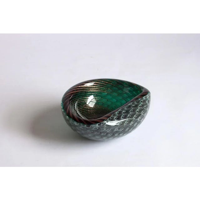 Murano Glass Bullicante and Filigrana Bowl, 1950s For Sale - Image 14 of 14