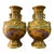 Mid 20th Century Monumental Pair of Yellow Cloisonné Enamel Dragon Vases For Sale