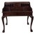 Vintage Walnut Chippendale Style Open Front Writing Desk With Brass Hardware For Sale