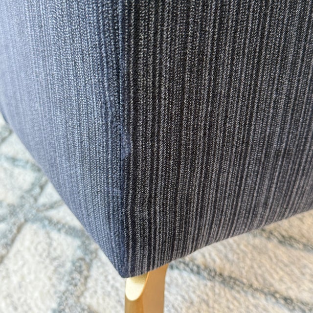 Navy Velvet Century Sofa For Sale - Image 9 of 11