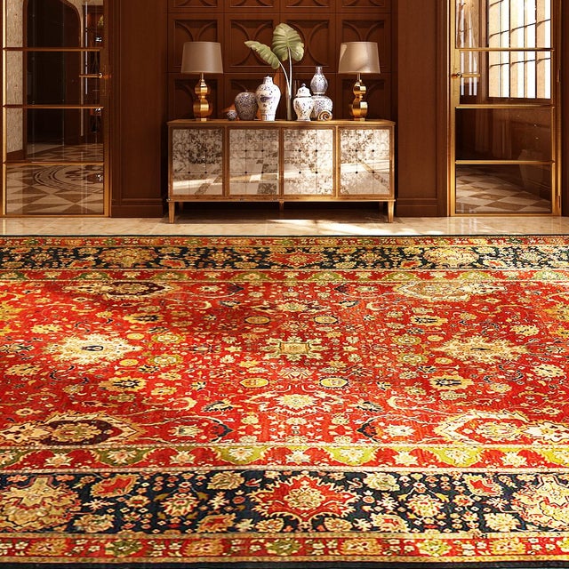 Fine Hand Knotted Agra 14'11'' X 25'5'' For Sale - Image 14 of 14