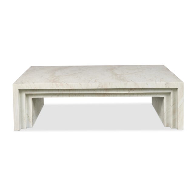 Maitland-Smith Aries Coffee Table Faux Marble