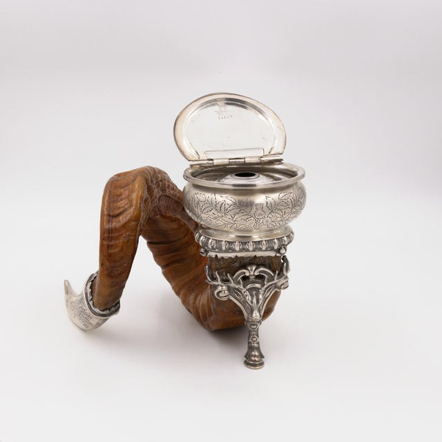 Late 19th Century Ram’s Horn Snuff Mull Scottish, Circa 1890 For Sale - Image 5 of 12