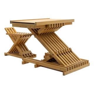 Generation Desk and Chair by Kurt Ziehmer for Gunther Lambert, Germany, 1970s, Set of 2 For Sale