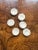 Antique White Vintage 1970’s Full Set of Folk Art Handmade Fired Clay Checkers With Handmade Bag For Sale - Image 8 of 10