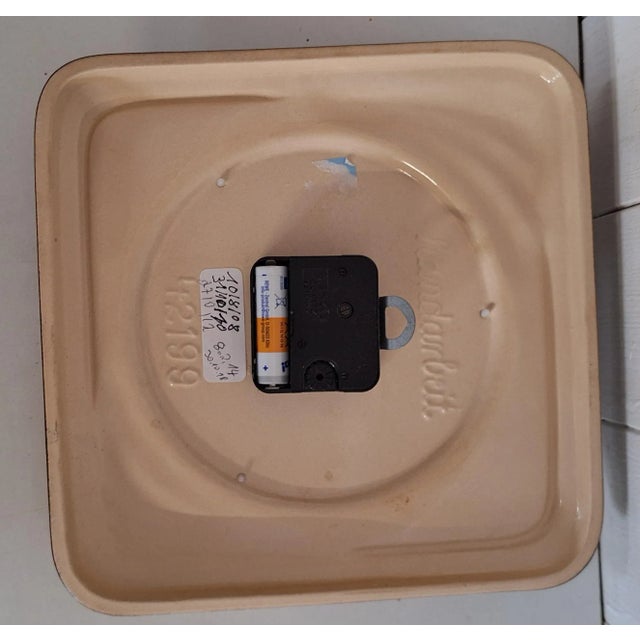 Vintage German Wall Clock with Beige-Brown Ceramic Case from Kienzle, 1970s For Sale - Image 4 of 5