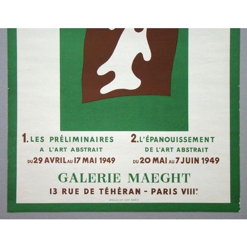 Original Eyes and Nose Exhibition Poster by Jean Hans Arp, 1949 For Sale - Image 5 of 11