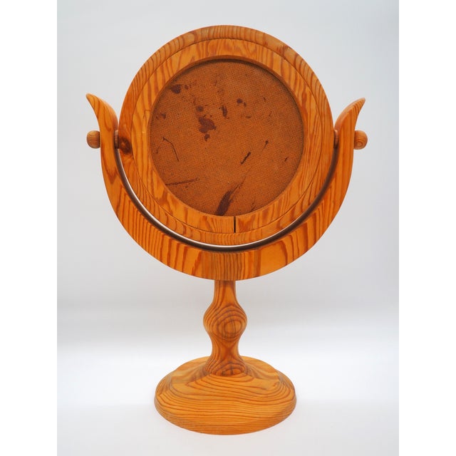 Swedish Rustic Pine Mirror, 1970s For Sale - Image 10 of 12