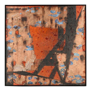 Wang Tao, Large Chinese Contemporary Abstract Art Mixed Media Collage Painting Wang Tao, 2007