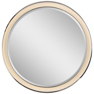 Thomas O'Brien for Visual Comfort Signature Tricia 24" Illuminated Round Mirror in Polished Nickel For Sale