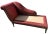 Antique Chaise Longue With Garment-Colored Fabric Upholstery For Sale - Image 9 of 10