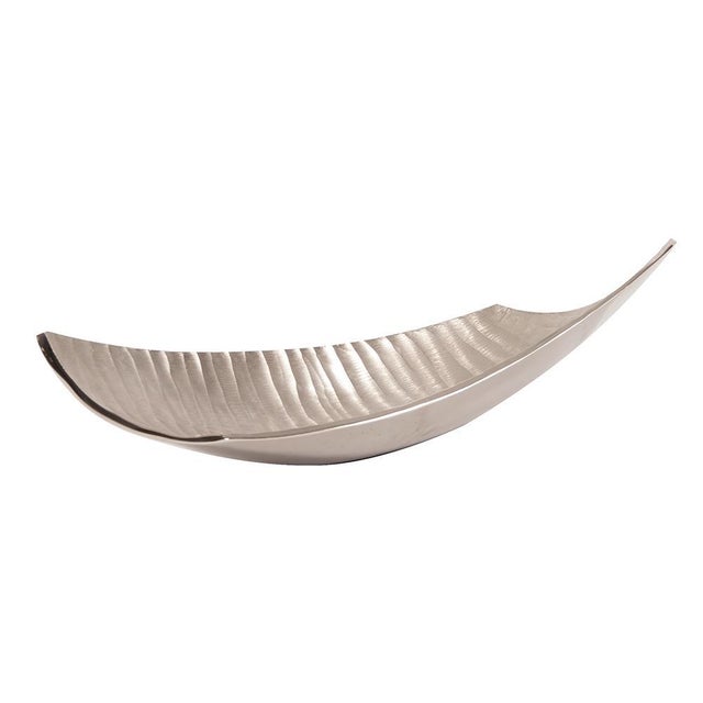 Kenneth Ludwig Chicago Chisel Texture Nickel Aluminum Tray For Sale - Image 4 of 5