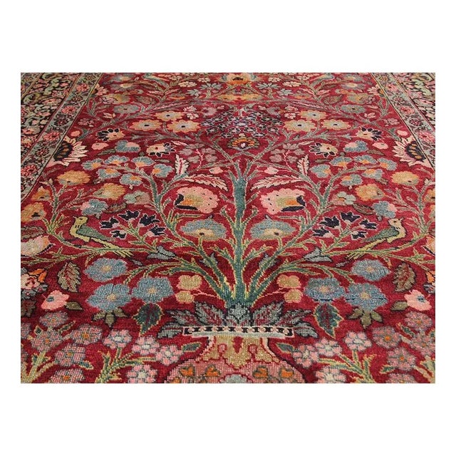 Textile 1940s Persian Tabriz Area Rug 4'2" X 6'0" For Sale - Image 7 of 13