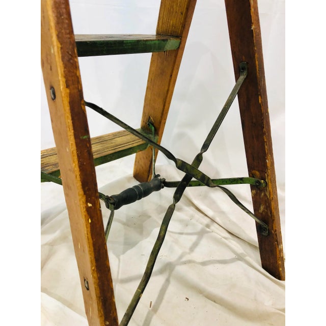 Wood Early 20th Century Antique Wooden Step Stool Table For Sale - Image 7 of 13