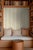 Garden Leaf Stripe Grasscloth Wallpaper by House Party | Rattan & White | 8 Yards For Sale - Image 4 of 7
