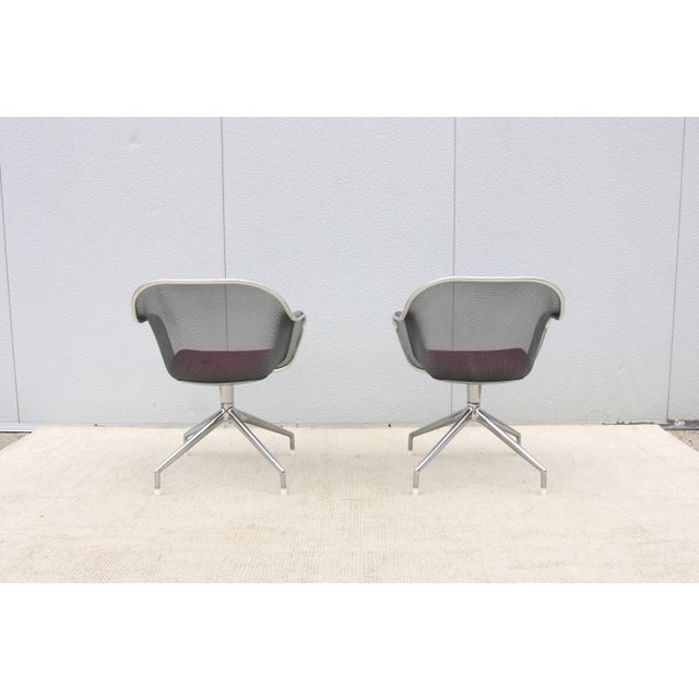 Italian Modern Antonio Citterio for B&b Italia Iuta Swivel Dining Chairs, a Pair For Sale - Image 9 of 18
