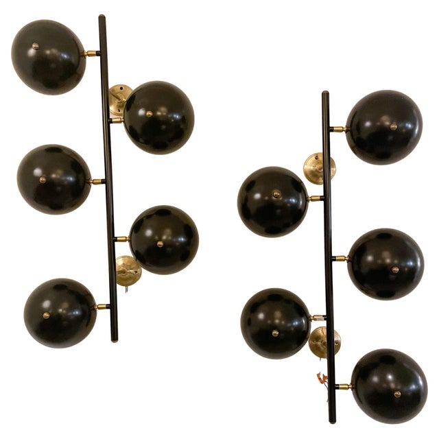 Metal Wall Lights in the Style of Stilnovo, Italy, Set of 2 For Sale - Image 7 of 7