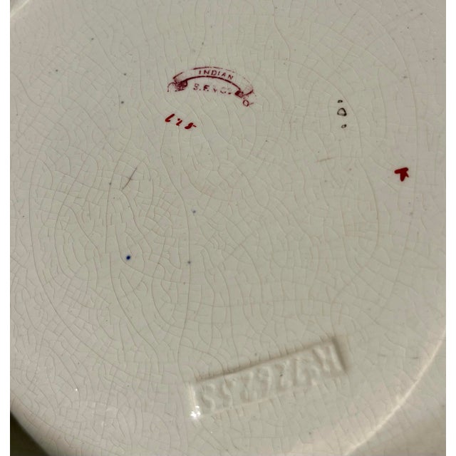 Antique S F & Co Indian Pattern Pitcher/Wash Basin Set For Sale - Image 11 of 12