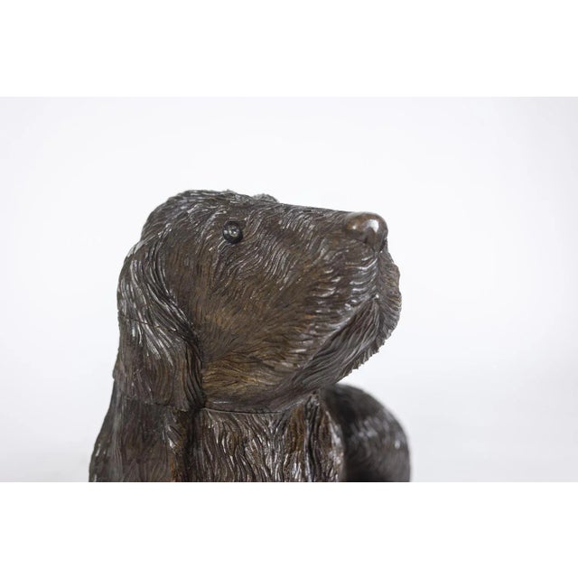 Black Forest Style Carved Basswood Dog, 1900 For Sale - Image 6 of 9