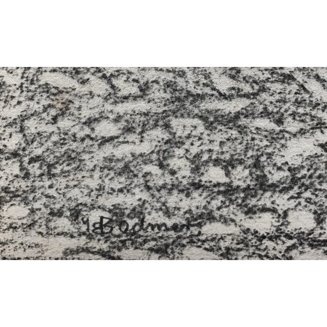 Barthélémy Bodmer, Cour intérieur, 1902, Charcoal on Paper For Sale - Image 3 of 6