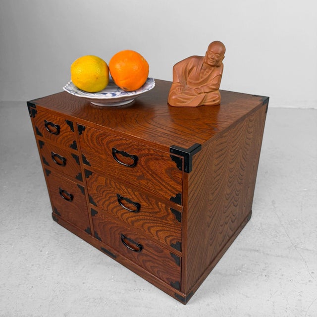 Japanese Tansu Chest of 6 Drawers, 1960s For Sale - Image 12 of 14