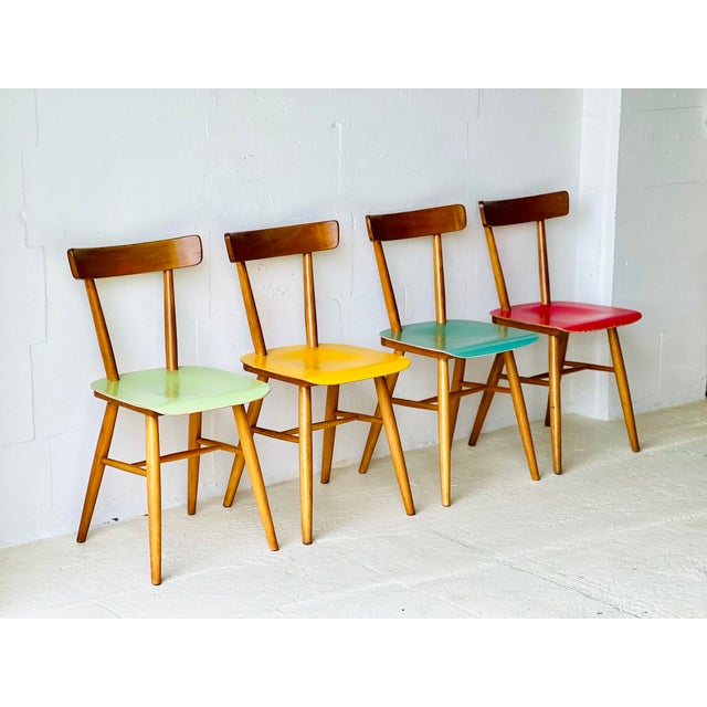 Beige Kitchen Chairs from Ton, 1960s, Set of 4 For Sale - Image 8 of 18