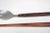 Wood Vintage Japanese Modernist Rosewood and Stainless Steel Salad Tongs/Serving Utensils For Sale - Image 7 of 11