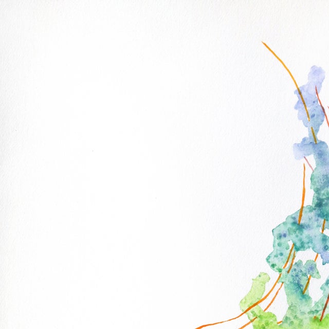 Rainbowland Jellyfish I - Original Colorful Abstract Jellyfish Watercolor Painting For Sale In Los Angeles - Image 6 of 7