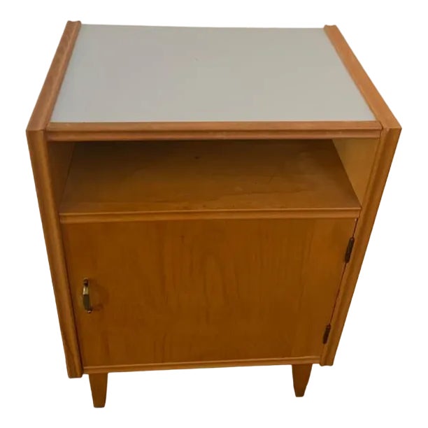 Vintage Bedside Table in Ash, 1950s For Sale